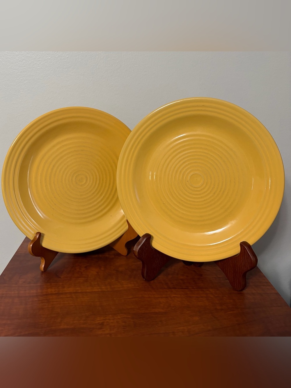 Sunshine Yellow Ceramic Dinner Plate Set - Set of 2